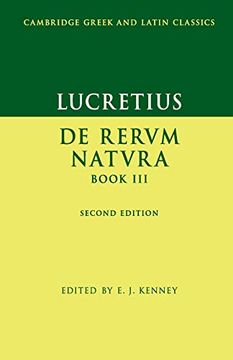 portada Lucretius: De Rerum Natura Book iii 2nd Edition (Cambridge Greek and Latin Classics) (in English)