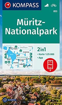 portada Kompass Wanderkarte 853 Müritz-Nationalpark 1: 25000: 2In1 Wanderkarte Inklusive Karte zur Offline Verwendung in der Kompass-App. Fahrradfahren. (en Alemán)