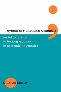 portada syntax in functional grammar (en Inglés)