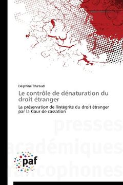 portada Le Controle de Denaturation Du Droit Etranger