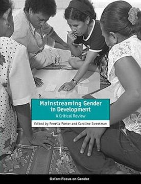 portada mainstreaming gender in development: a critical review (in English)