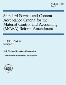 portada Standard Format and Content Acceptance Criteria for the Material Control and Accounting Reform Amendment (en Inglés)