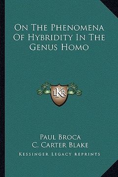 portada on the phenomena of hybridity in the genus homo (en Inglés)