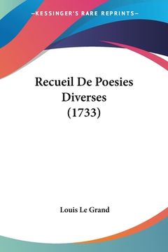 portada Recueil De Poesies Diverses (1733) (en Francés)