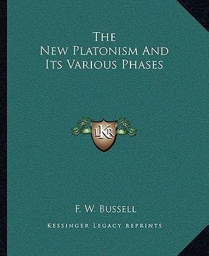portada the new platonism and its various phases (en Inglés)