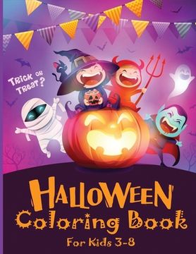 portada Halloween Coloring Book for Kids 3-8 (in English)