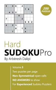 portada Sudoku: Hard Sudoku Pro Book for Experienced Puzzlers (200 puzzles), Vol. 3 (en Inglés)