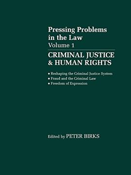 portada Pressing Problems in Law: Volume 1: Criminal Justice & Human Rights (Pressing Problems in The) (in English)