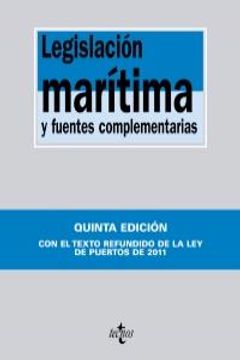 portada Legislación marítima y fuentes complementarias (Derecho - Biblioteca De Textos Legales)