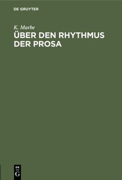 portada Über den Rhythmus der Prosa (en Alemán)
