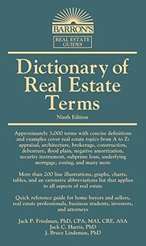 portada Dictionary of Real Estate Terms (Barron's Business Dictionaries) (in English)