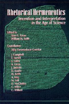 portada rhetorical hermeneutics: invention and interpretation in the age of science (en Inglés)