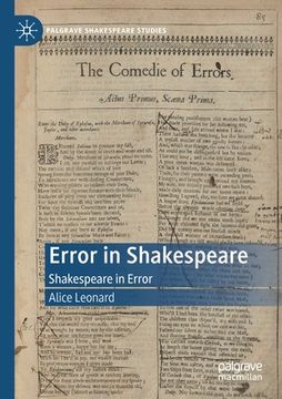 portada Error in Shakespeare: Shakespeare in Error (en Inglés)