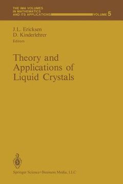 portada Theory and Applications of Liquid Crystals (en Inglés)