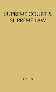 portada Supreme Court and Supreme Law: