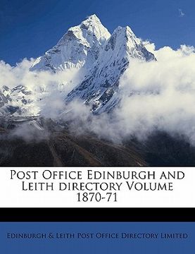 portada post office edinburgh and leith directory volume 1870-71 (en Inglés)