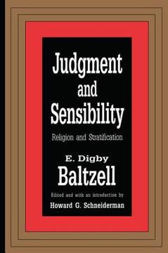 portada Judgment and Sensibility: Religion and Stratification
