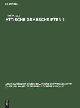 portada Attische Grabschriften I (en Alemán)