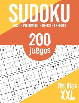 portada Sudoku: 200 rompecabezas impresos en letra grande - 4 niveles de dificultad - Niños, adultos, ancianos