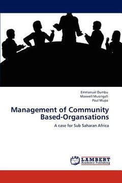 portada management of community based-organsations (in English)