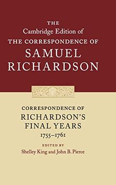 portada Correspondence of Richardson's Final Years (1755-1761) (The Cambridge Edition of the Correspondence of Samuel Richardson) 