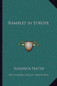 portada rambles in europe (in English)