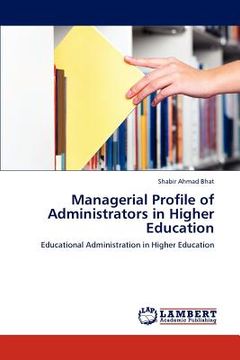 portada managerial profile of administrators in higher education (en Inglés)