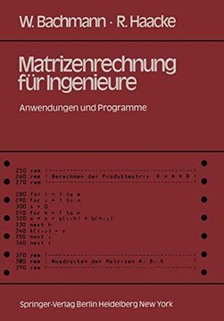 portada Matrizenrechnung für Ingenieure Anwendungen und Programme (en Alemán)