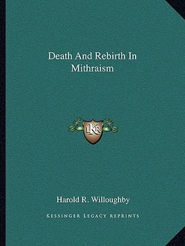 portada death and rebirth in mithraism (en Inglés)