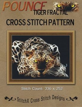 portada Pounce Tiger Fractal Cross Stitch Pattern