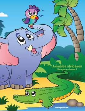 portada Animales africanos libro para colorear 3