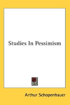 portada studies in pessimism (in English)