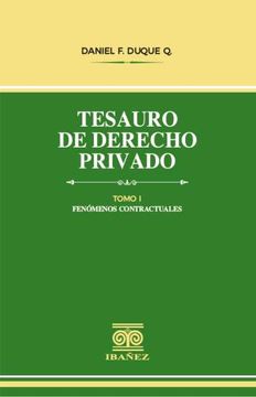 portada TESAURO DE DERECHO PRIVADO TOMO I (in Spanish)