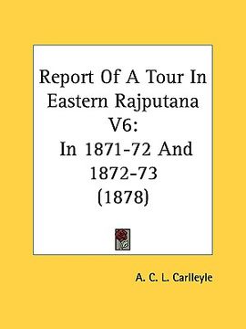 portada report of a tour in eastern rajputana v6: in 1871-72 and 1872-73 (1878) (en Inglés)