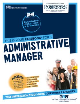 portada Administrative Manager (C-1754): Passbooks Study Guide Volume 1754 (en Inglés)