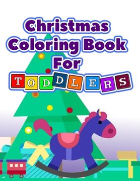 portada Christmas Coloring Book For Toddlers: Kids Activity Santa Claus Stocking Stuffer Gift (en Inglés)