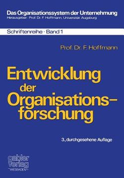 portada Entwicklung Der Organisationsforschung (in German)