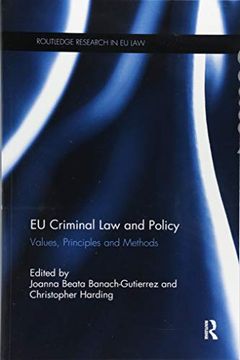 portada EU Criminal Law and Policy: Values, Principles and Methods (in English)