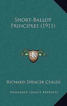 portada short-ballot principles (1911) (en Inglés)