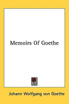 portada memoirs of goethe (in English)