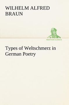 portada types of weltschmerz in german poetry (en Inglés)