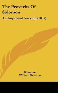 portada the proverbs of solomon: an improved version (1839) (en Inglés)