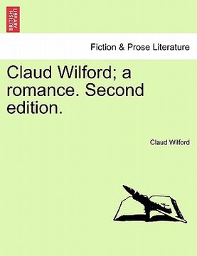 portada claud wilford; a romance. second edition.