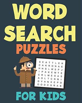 portada Word Search Puzzles for Kids: 50 Easy Large Print Word Find Puzzles for Kids Ages 5-7: Jumbo Word Search Puzzle Book for Kids With Themes (en Inglés)