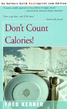 portada don't count calories! (en Inglés)