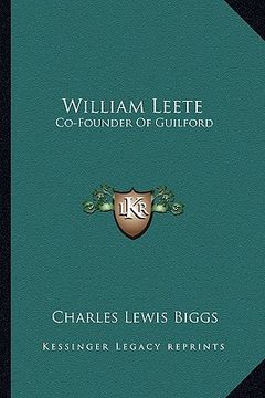 portada william leete: co-founder of guilford (in English)
