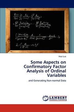 portada some aspects on confirmatory factor analysis of ordinal variables (en Inglés)