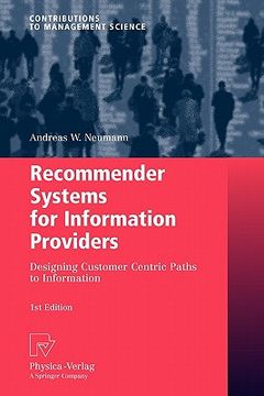 portada recommender systems for information providers: designing customer centric paths to information (en Inglés)