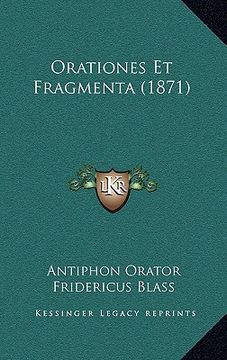 portada Orationes Et Fragmenta (1871) (en Latin)