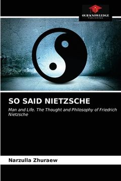 portada So Said Nietzsche (en Inglés)